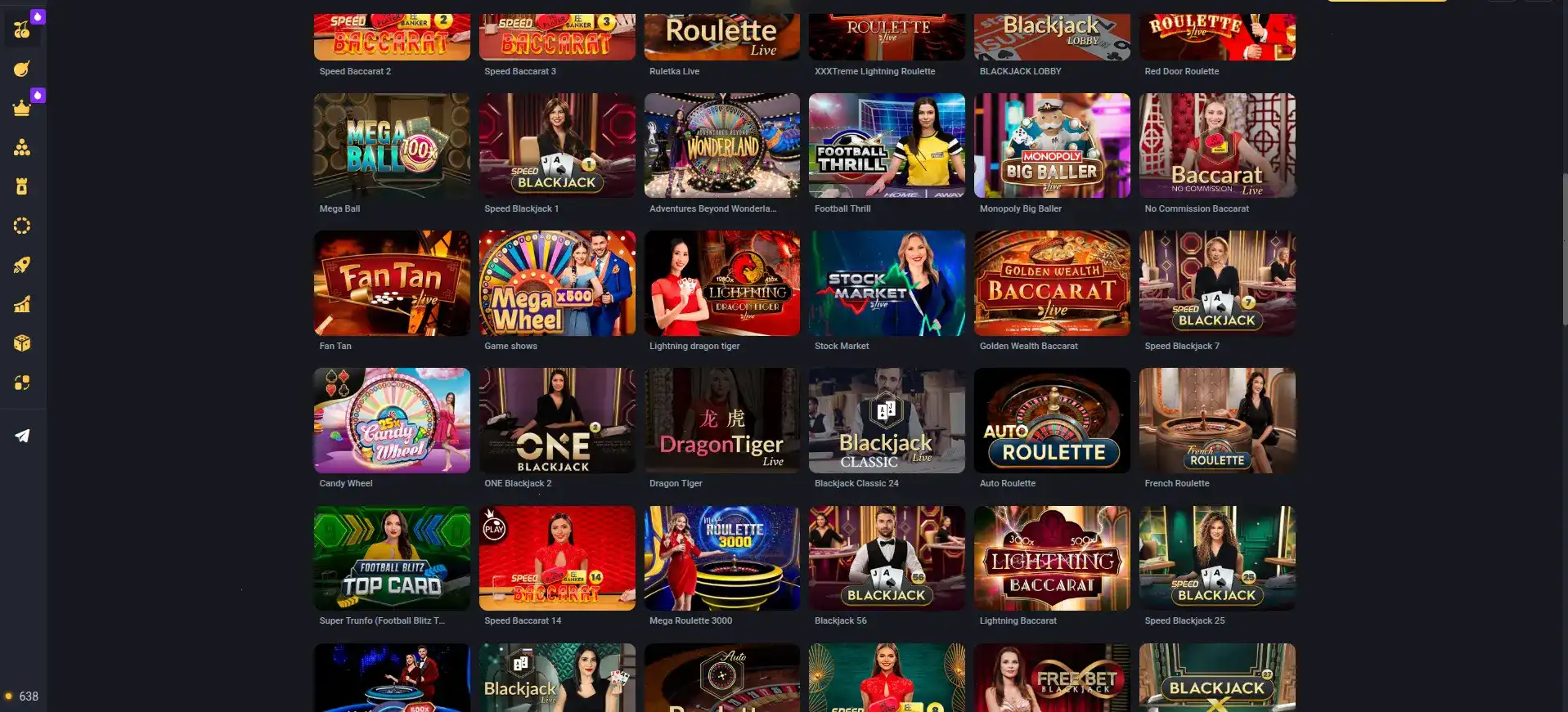 Интерфейс игрового зала Плей Фортуна с слотами